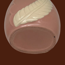 Load image into Gallery viewer, 1940s TRENTON ART POTTERY 405B Blush Pink Cream Fern Leaf Vase 8" Hollywood Glam