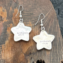 Load image into Gallery viewer, BUFFALO DANCER Taos Pueblo Sterling Silver & Wild Horse Star Dangle Earrings