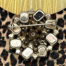 Load image into Gallery viewer, VINTAGE 1950s WEISS Silvertone Cluster Brooch Grey Rectangles & AB Rhinestones