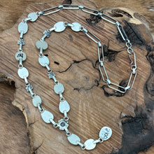 Load image into Gallery viewer, MARY ELLEN Navajo Sterling Turquoise Lapis Spiny Oyster Lariat Necklace Roses