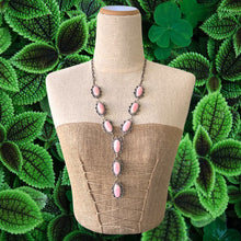 Load image into Gallery viewer, Native American NAVAJO Sterling & Pink Conch Shell Lariat Necklace Signed PN