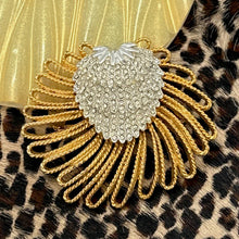 Load image into Gallery viewer, VINTAGE 1960s Brooch With Goldtone Loops & Silvertone Strawberry Design