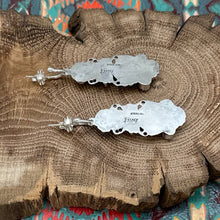 Load image into Gallery viewer, LEO FEENEY Sterling Sleeping Beauty Turquoise Multi-Stone Hoop Earrings Dangles