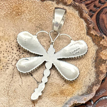 Load image into Gallery viewer, DARREN LIVINGSTON Native American Navajo Multi-Stone Statement Dragonfly Pendant