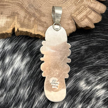 Load image into Gallery viewer, RONALD TOM For NAKAI Native American White Buffalo Onyx Coral Statement Pendant