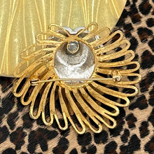 Load image into Gallery viewer, VINTAGE 1960s Brooch With Goldtone Loops & Silvertone Strawberry Design