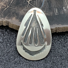 Load image into Gallery viewer, NATIVE AMERICAN Sterling Silver Teardrop Shape Enhancer Pendant Tribal Design