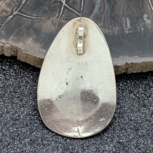 Load image into Gallery viewer, NATIVE AMERICAN Sterling Silver Teardrop Shape Enhancer Pendant Tribal Design