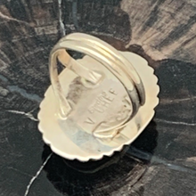 Load image into Gallery viewer, VICTOR CHEE Navajo Sterling Silver Green Turquoise Classic Style Ring Size 6.75