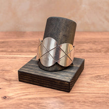 Load image into Gallery viewer, VINTAGE 1950s TAXCO MEXICO Sterling Silver Scalloped Statement Cuff Bracelet