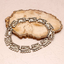Load image into Gallery viewer, VINTAGE DANECRAFT Sterling Silver Chunky Scroll Design Choker Necklace