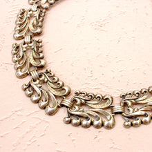 Load image into Gallery viewer, VINTAGE DANECRAFT Sterling Silver Chunky Scroll Design Choker Necklace
