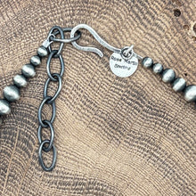 Load image into Gallery viewer, ROSE MARTIN Navajo Sterling Silver Handmade Saucer Beaded Necklace 20.5" - 22.5"
