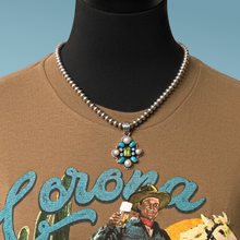 Load image into Gallery viewer, LEO FEENEY Sterling Silver Freshwater Pearl Turquoise Peridot Blue Topaz Pendant
