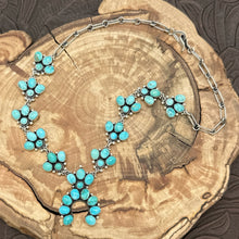 Load image into Gallery viewer, FEDERICO JIMENEZ Sterling &amp; Sleeping Beauty Turquoise 10-Station Naja Necklace
