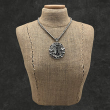 Load image into Gallery viewer, THE BOYZ SILVER Mexico Sterling Silver Round Pendant 3-D Butterfly &amp; Flowers
