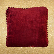Load image into Gallery viewer, 1990s RAYMOND WAITES Set Of 4 Burgundy &amp; Green Reversible Velour Accent Pillows
