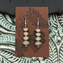 Load image into Gallery viewer, Native American NAVAJO Sterling Silver 4 Graduated Saucer Bead Dangle Earrings
