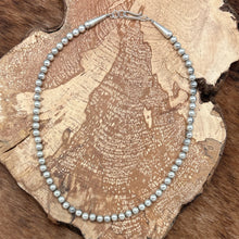 Load image into Gallery viewer, NATIVE AMERICAN Sterling Silver 6mm Round Machine Made Bead Necklace 17.5" Long

