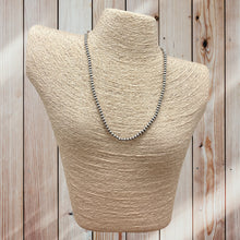 Load image into Gallery viewer, MARILYN PLATERO Navajo Sterling Silver 3mm Round Machine Made Bead Necklace 18"
