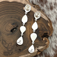 Load image into Gallery viewer, FEDERICO JIMENEZ Sterling Silver &amp; Turquoise Sampler 4-Stone Dangle Earrings
