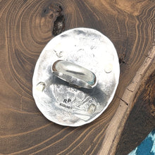 Load image into Gallery viewer, ROSELLA PAXTON Navajo Sterling Silver Statement Concho Ring Stampings Size 9.75
