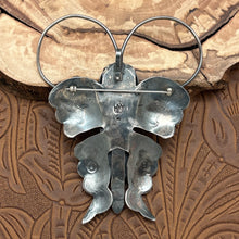 Load image into Gallery viewer, JOE EBY Southwest Style Sterling Silver Royston Turquoise Butterfly Pin Pendant
