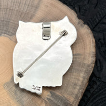 Load image into Gallery viewer, THE BOYZ SILVER Mexico Sterling Silver Owl Pin Or Pendant With Onyx Eyes
