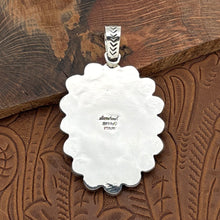 Load image into Gallery viewer, ALLISON SNOWHAWK LEE Navajo Sterling Silver &amp; Mine Number 8 Turquoise Pendant
