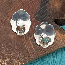 Load image into Gallery viewer, BUFFALO DANCER Taos Pueblo Coin Silver Concho Clip-On Earrings Sterling Clips
