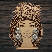 Load image into Gallery viewer, FEDERICO JIMENEZ Lg Sterling Chandelier Post Earrings Hearts Flowers Love Birds
