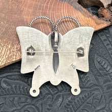Load image into Gallery viewer, HERMAN SMITH Navajo Sterling Silver Statement Butterfly Pin Or Pendant Stampings
