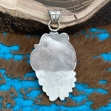 Load image into Gallery viewer, MONROE &amp; LILLIE ASHLEY Navajo Sterling Pendant Curly Ques Leaves Raindrops
