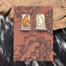 Load image into Gallery viewer, 1980s Native American NAVAJO Sterling Brass &amp; Copper Fetish Bear Necklace Set
