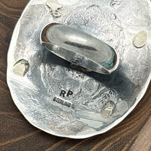 Load image into Gallery viewer, ROSELLA PAXTON Navajo Sterling Silver Statement Concho Ring Stampings Size 9.75
