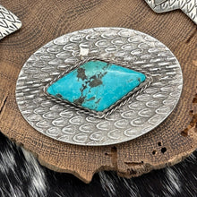 Load image into Gallery viewer, 1990s Native American NAVAJO Contemporary Sterling &amp; Turquoise Concho Belt Set
