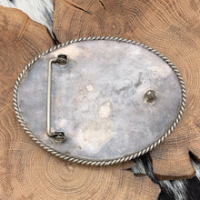 Load image into Gallery viewer, 1970s A BEGAY SR Navajo Sterling &amp; Turquoise Trophy Belt Buckle Peyote Birds

