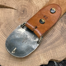 Load image into Gallery viewer, 1970s ANGELITA CHEAMA Zuni Sterling &amp; Turquoise Belt Buckle Tooled Leather Belt
