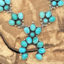 Load image into Gallery viewer, FEDERICO JIMENEZ Sterling &amp; Sleeping Beauty Turquoise 10-Station Naja Necklace
