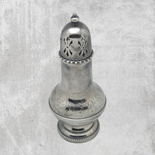 Load image into Gallery viewer, 1950s PINDER BROS England Sugar Shaker With Hand Beaded Red Flower Arrangement
