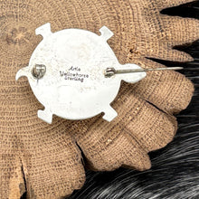 Load image into Gallery viewer, 2010s ARTIE YELLOWHORSE Navajo Sterling Silver Turtle Tortoise Brooch Pin
