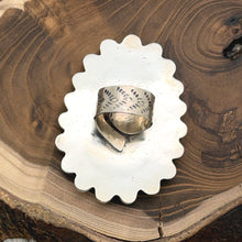 Load image into Gallery viewer, FEDERICO JIMENEZ Sterling Silver Copper Canyon Turquoise Cluster Ring Adjustable
