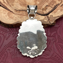Load image into Gallery viewer, AARON TALLIS Navajo Sterling Silver Purple Spiny Oyster Teardrop Cluster Pendant

