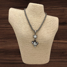 Load image into Gallery viewer, BUFFALO DANCER Taos Pueblo Sterling &amp; Wild Horse Star Saguaro Cactus Pendant
