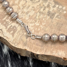 Load image into Gallery viewer, 1970s Native American NAVAJO Sterling &amp; Turquoise Large Squash Blossom Necklace
