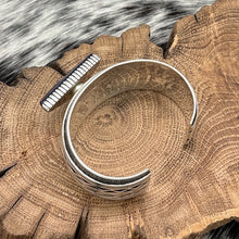 Load image into Gallery viewer, ALLISON SNOWHAWK LEE Navajo Sterling Silver &amp; 3-D Mounted Sugilite Cuff Bracelet
