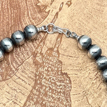 Load image into Gallery viewer, MARILYN PLATERO Navajo Sterling Silver 10mm Round Machine Made Bead Necklace 18"
