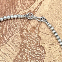 Load image into Gallery viewer, MARILYN PLATERO Navajo Sterling Silver 3mm Round Machine Made Bead Necklace 18"
