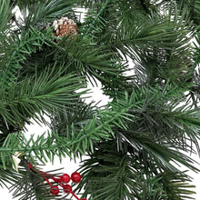 Load image into Gallery viewer, 1960s Plastic Christmas GARLAND With Pine Cones &amp; Red Berries Made in Hong Kong
