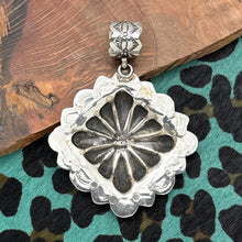 Load image into Gallery viewer, GARY G SANCHEZ Navajo Sterling Silver Diamond Shape Pendant Repousse &amp; Stampings

